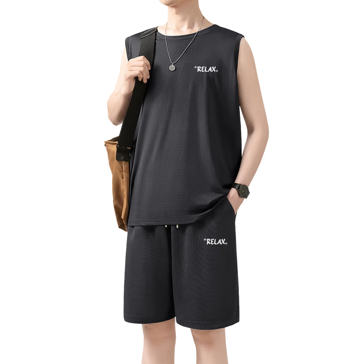 Детский спортивный комплект с принтом MINISO, Dark Gray