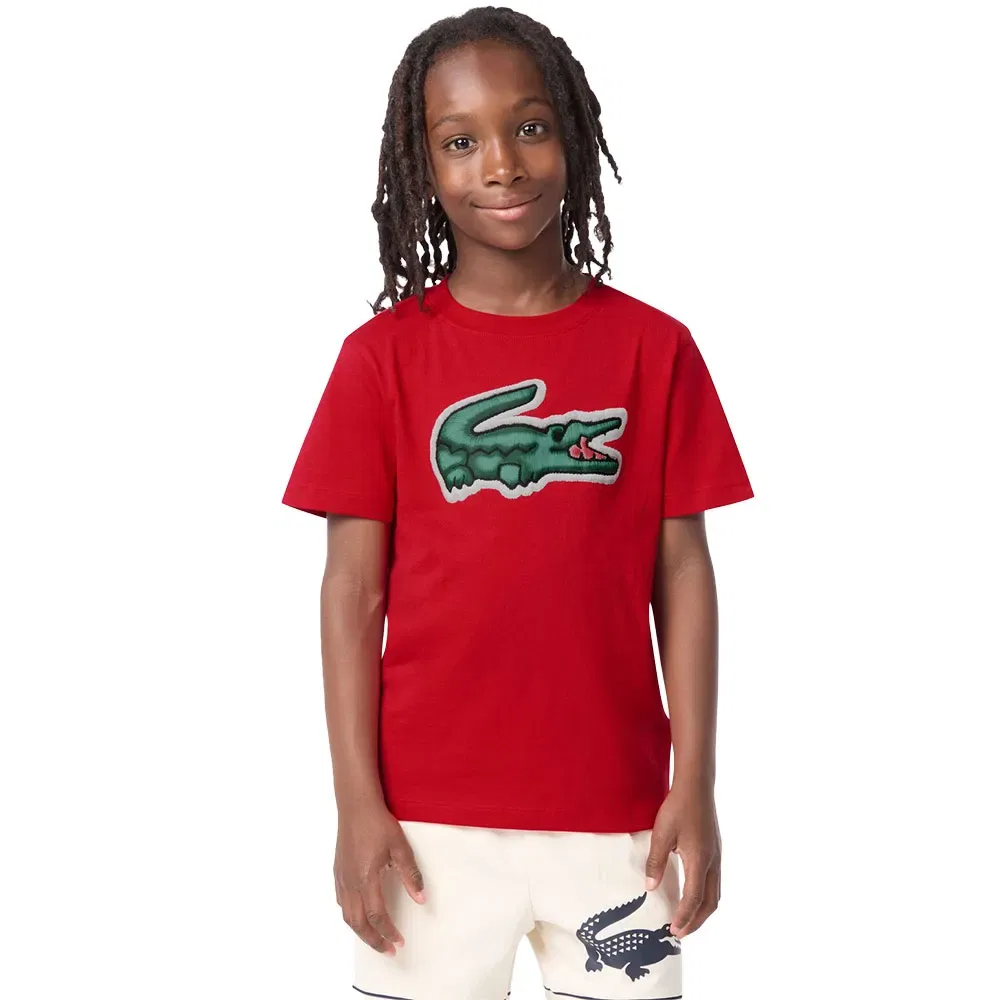 Детская футболка для мальчиков с коротким рукавом Lacoste, Red