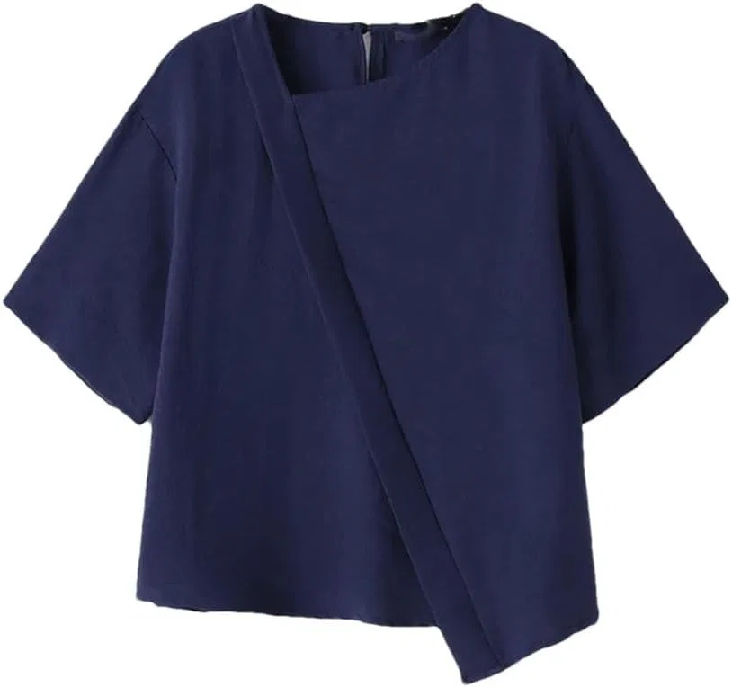 Женская свободная футболка оверсайз, Dark Blue
