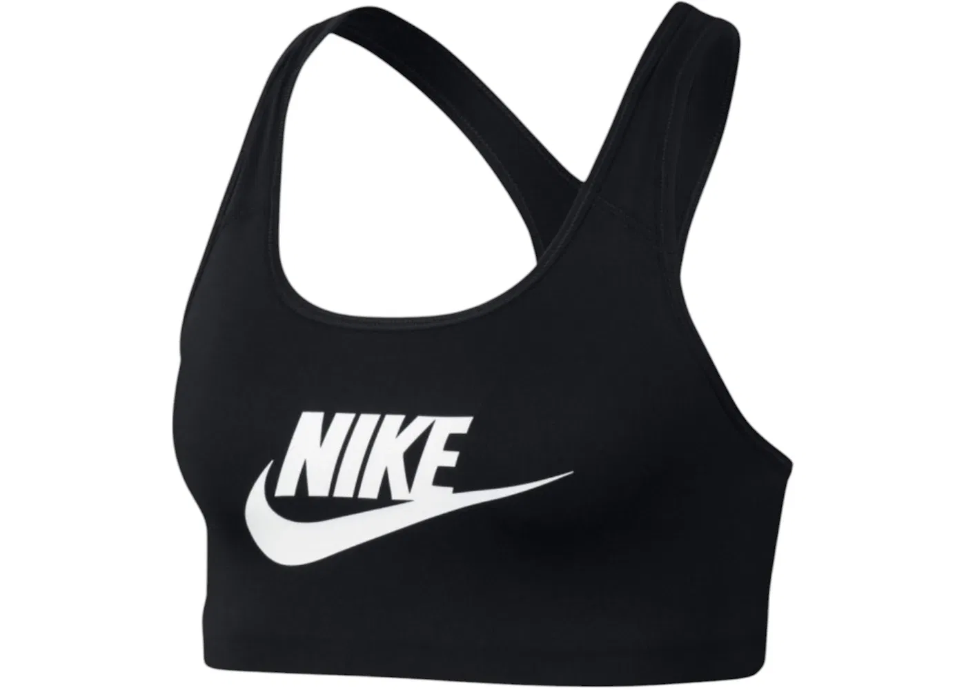 Женское спортивное бра с логотипом Swoosh Nike, черный