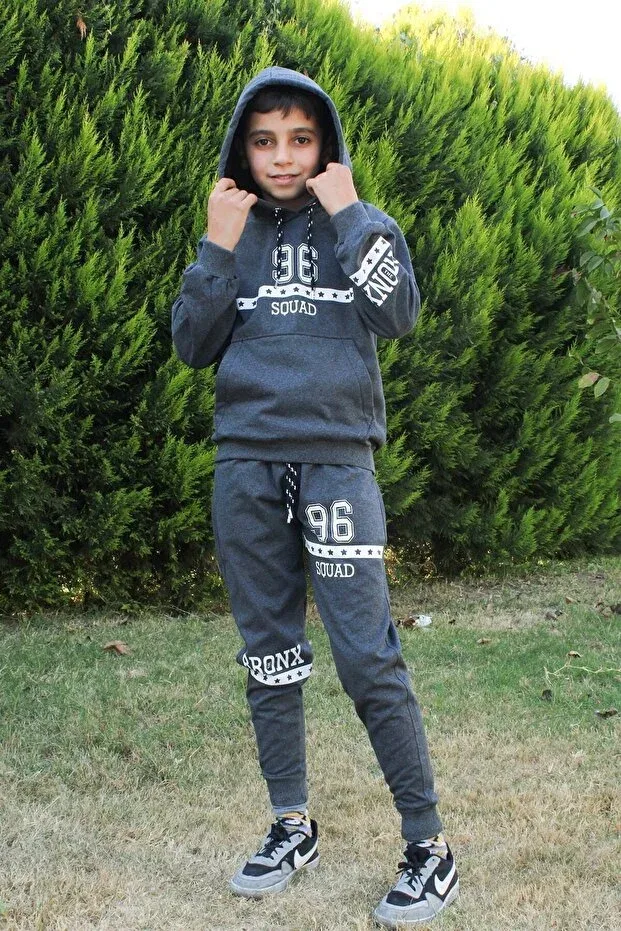 Детский спортивный комплект для мальчиков с принтом Ya Ko Kids, Smoke Grey — фото 4
