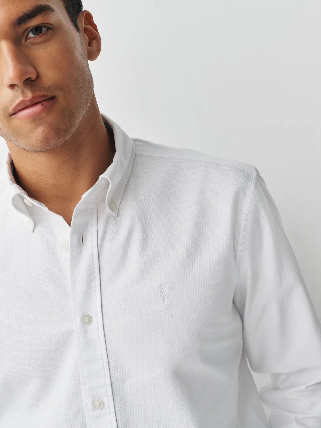 Рубашка оксфордская, Slim Fit, белая Next