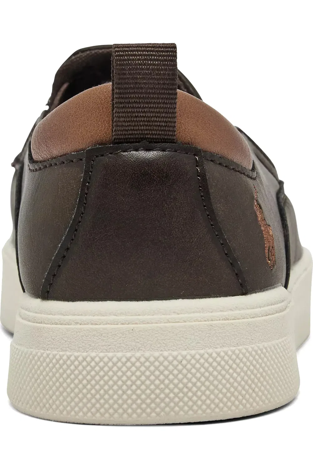 Детские кроссовки slip-on с вышивкой Filip Ralph Lauren, Chocolate/Tan — фото 2