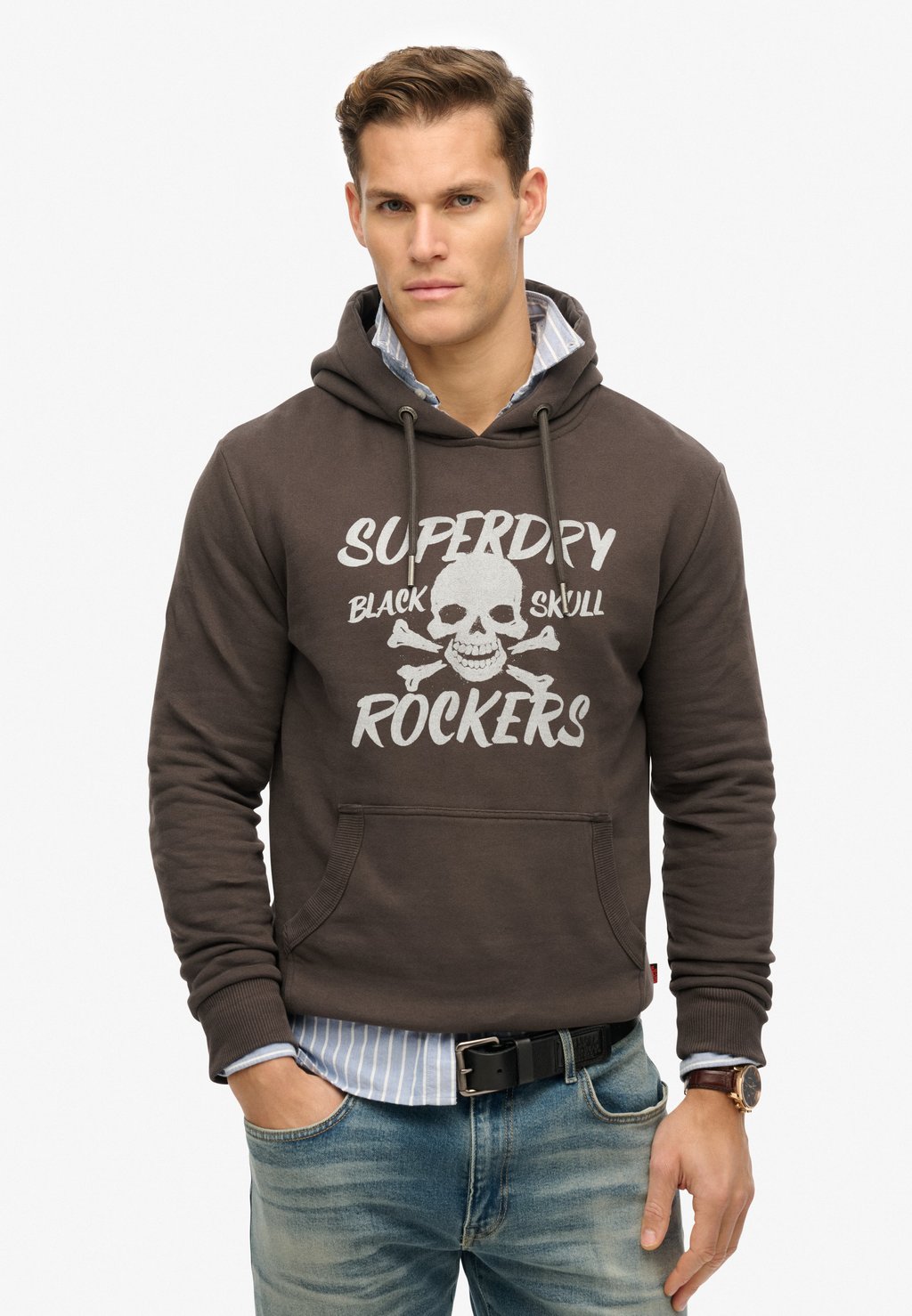 

Толстовка SKULL Superdry, коричневый