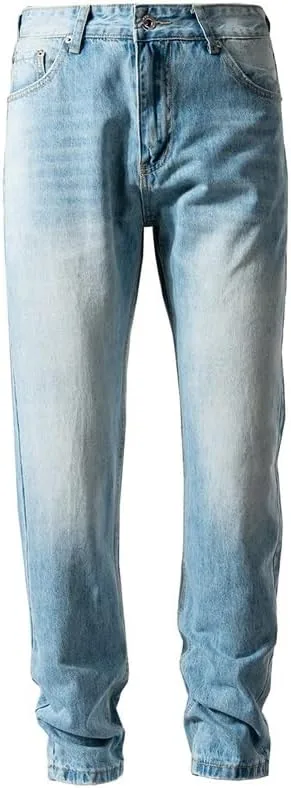 

Street Slim Fit потертые джинсы прямого кроя SIDUFHAOPKLL