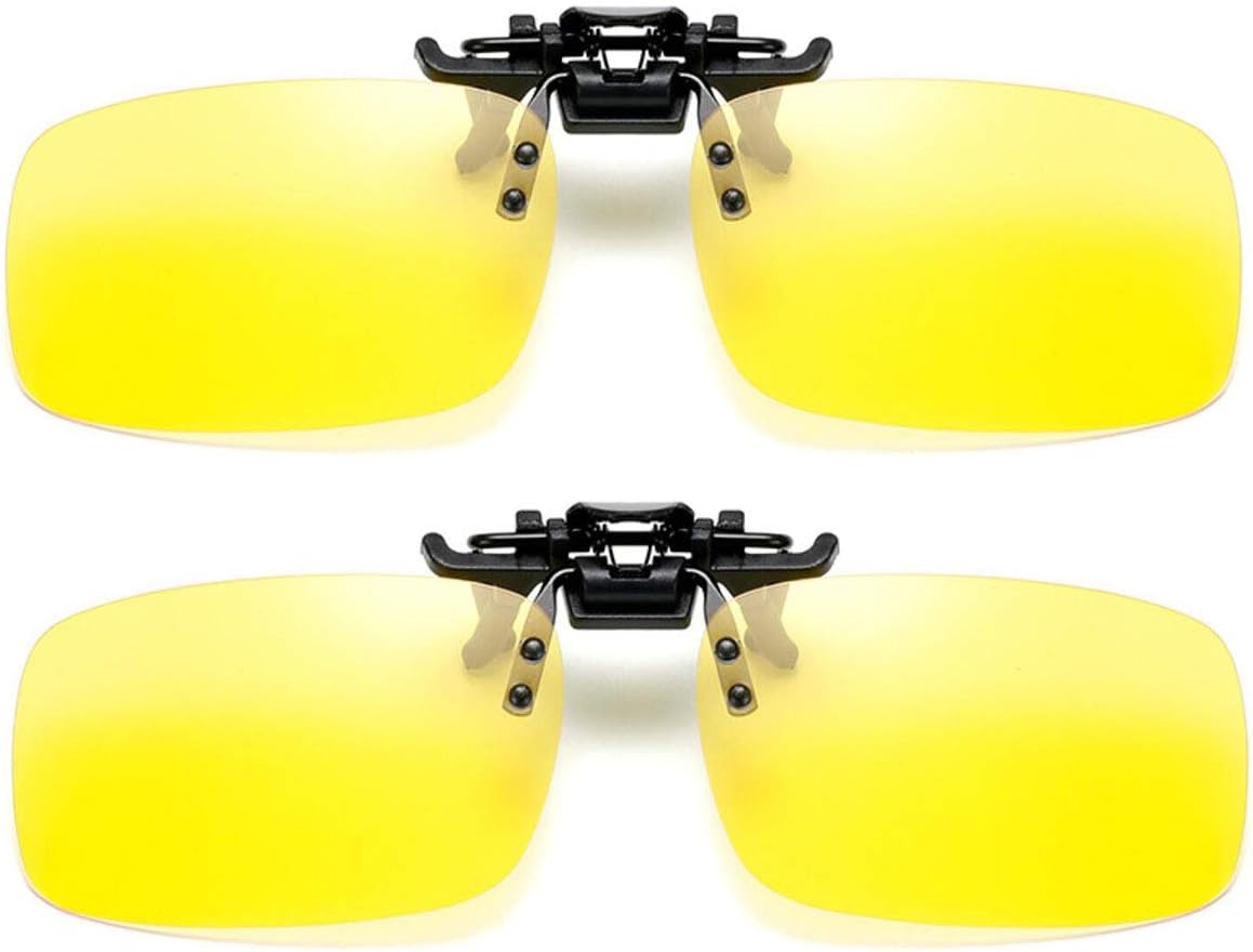 

Поляризованные солнцезащитные очки с откидной застежкой, надеваемые поверх очков ночного видения, с защитой от бликов, для мужчин и женщин, для вождения и спорта. 2 пары в коробке - 2 желтые ZYZH, 2xyellow