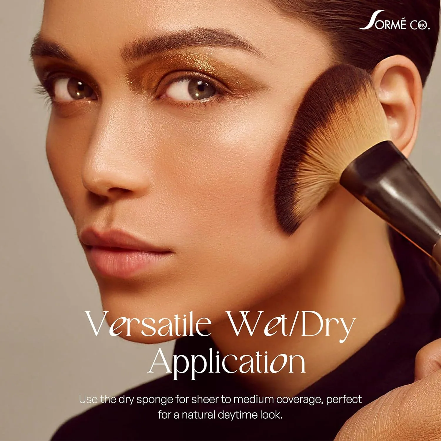 SORMÉ Believable Wet & Dry Powder Foundation, оттенок Rosey Beige, сменный блок, без отдушек, среднее и полное покрытие, матово-естественный финиш, с витамином C и AHA, для чувствительной кожи, 25 мл, Rosey Beige — фото 3