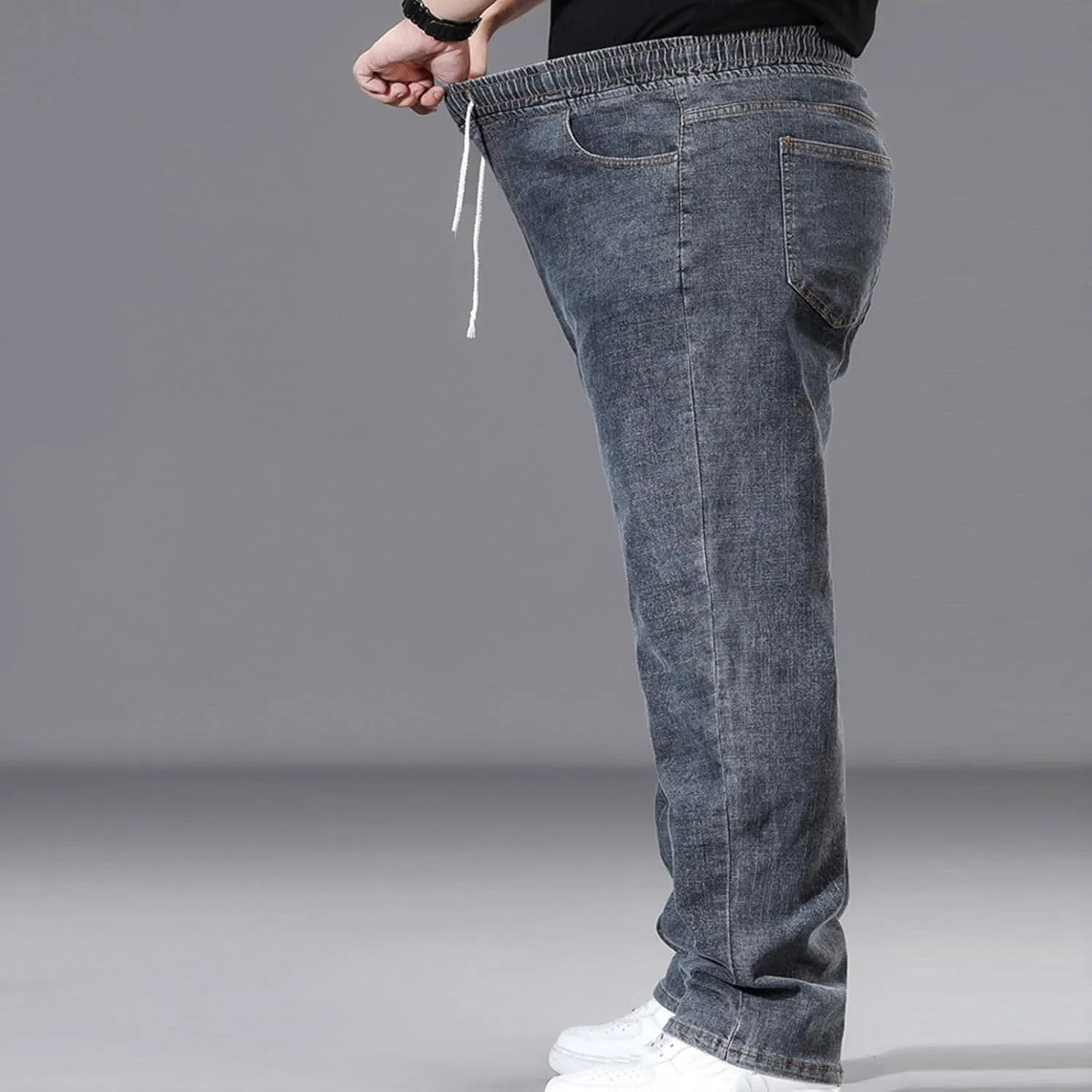 Джинсы широкие Relaxed Fit, серый — фото 3
