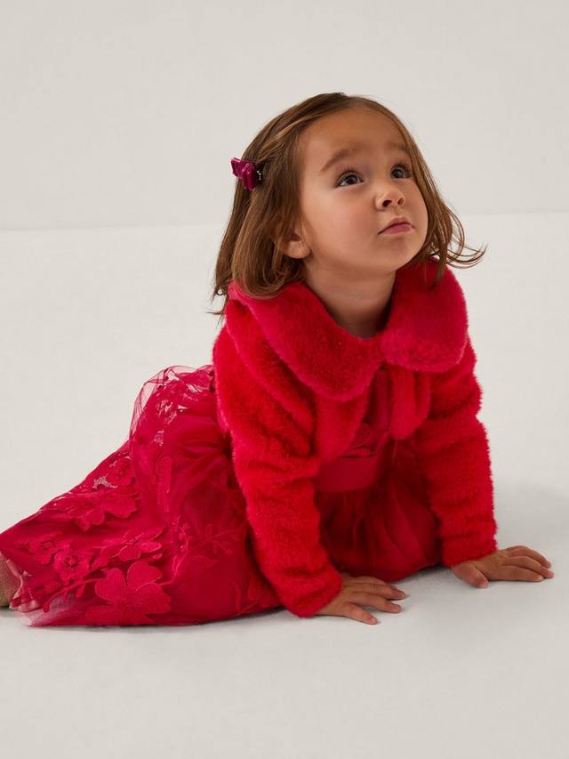 

Детский пушистый кардиган Monsoon, Red