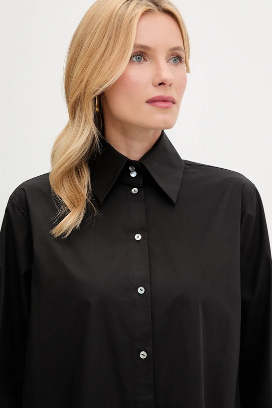 

Хлопковая рубашка Karl Lagerfeld, черный