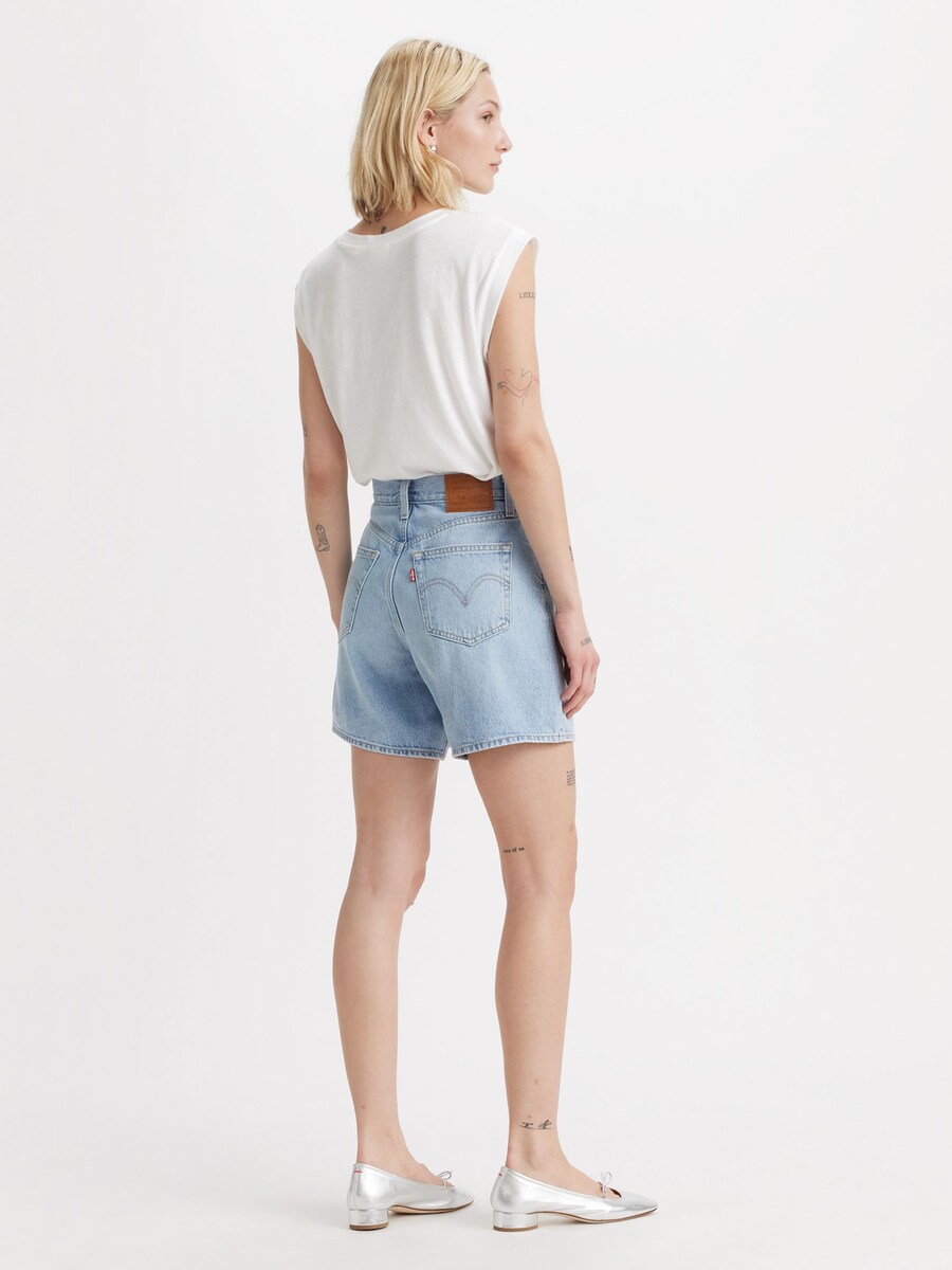 Джинсы свободного кроя LEVIS  High Baggy Short, Light blue — фото 4