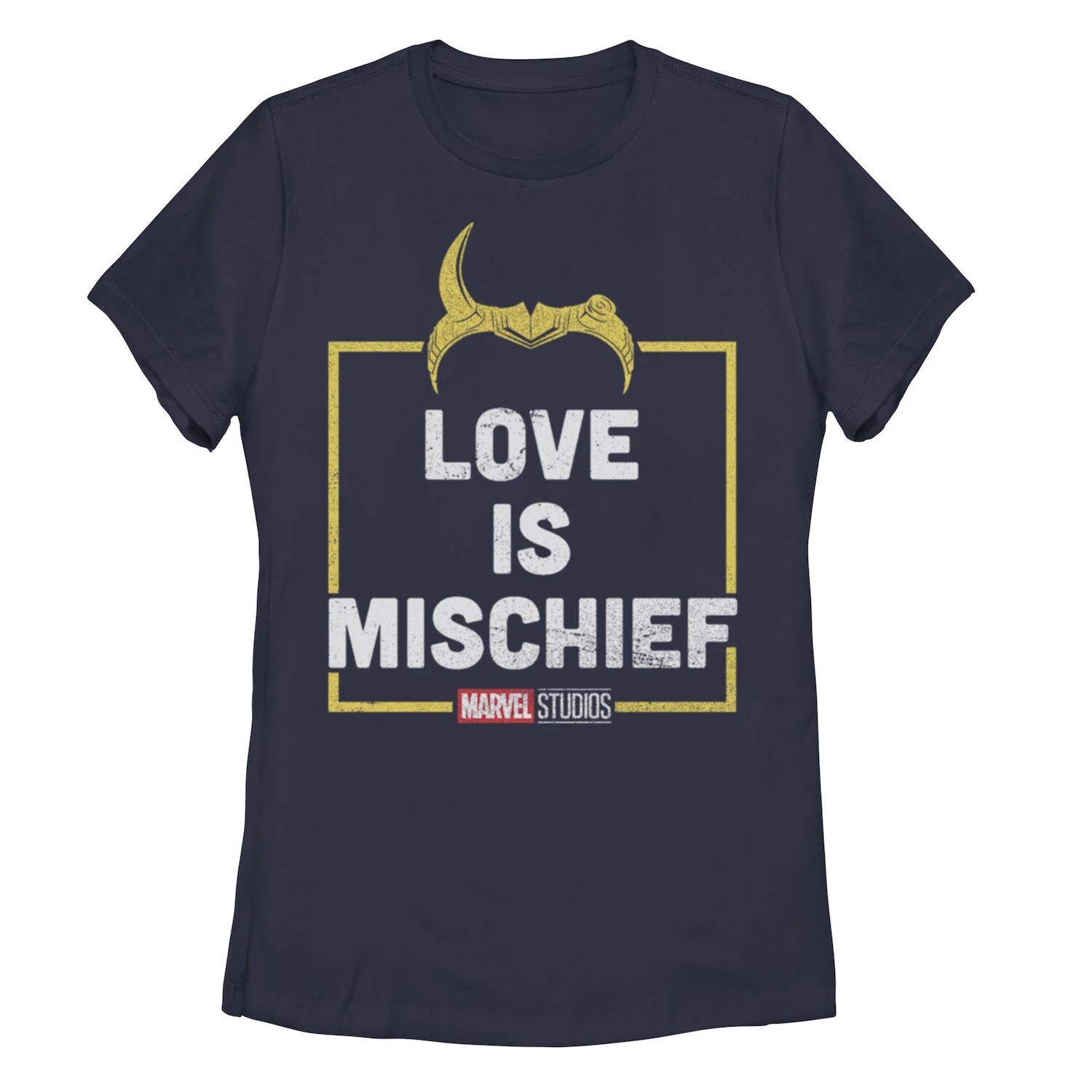 

Футболка для юниоров Marvel Loki Love Is Mischief Licensed Character, темно-синий