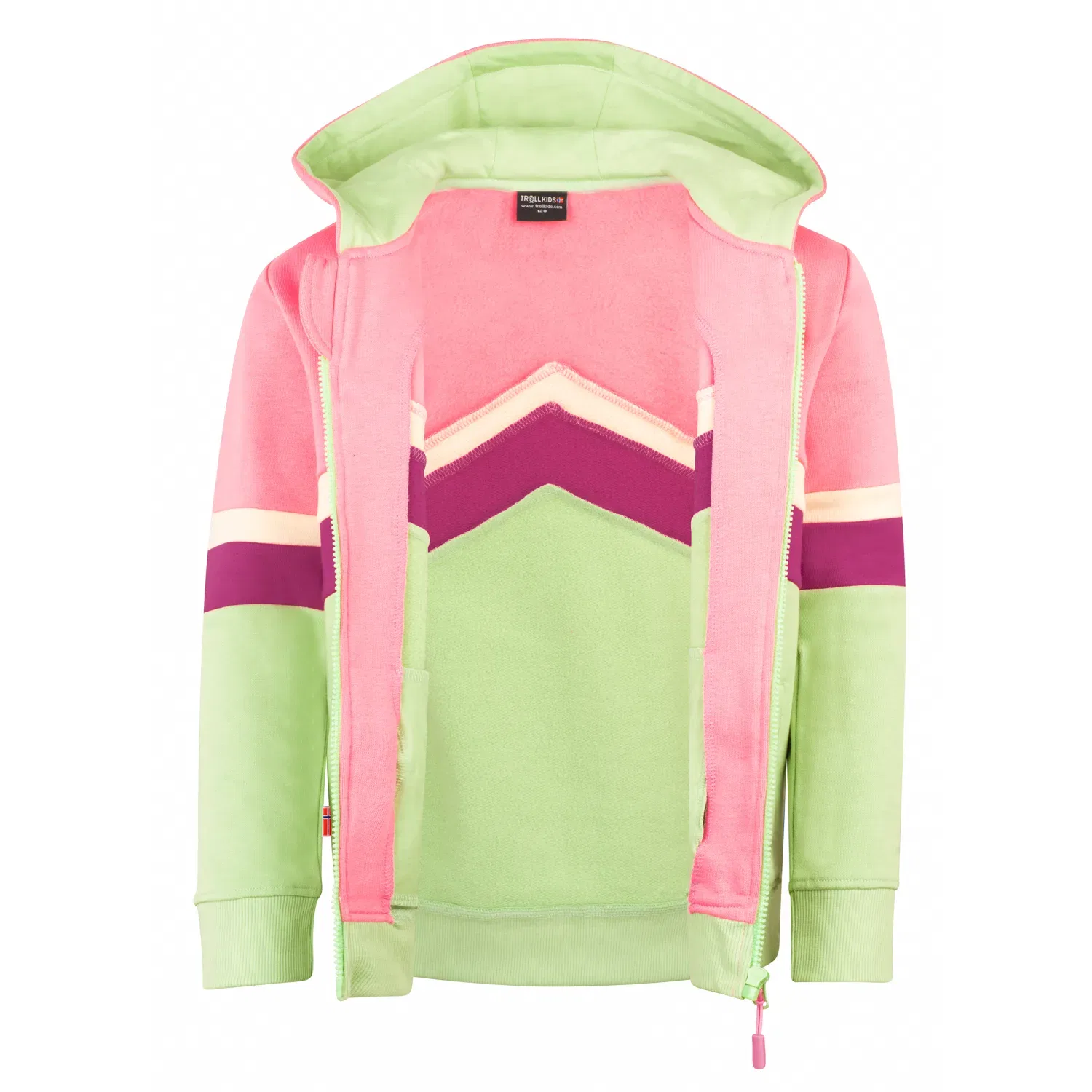 Спортивная куртка из органического хлопка Trollkids, candy pink/fresh berry — фото 3