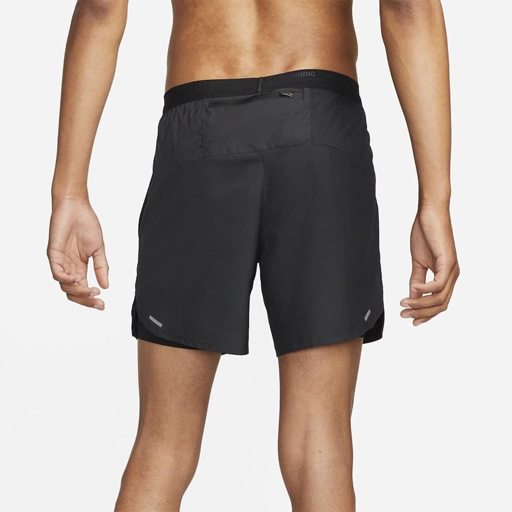 Мужские шорты Nike Dri-fit Stride 2-в-1 7 дюймов, Black/Black/Black/Reflective Silver — фото 3