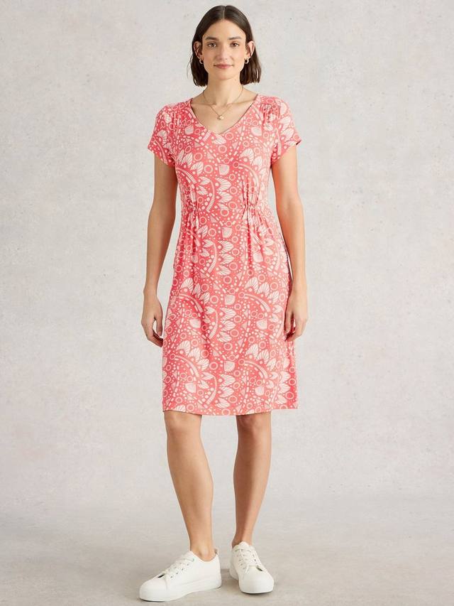 

Платье Tallie с коротким рукавом и абстрактным принтом White Stuff, Pink/Multi