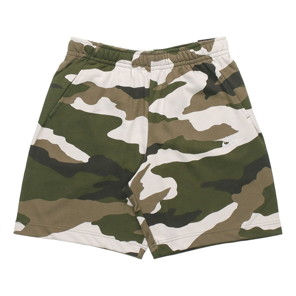

Шорты sportswear club french terry camouflage shorts olive green Nike, зеленый