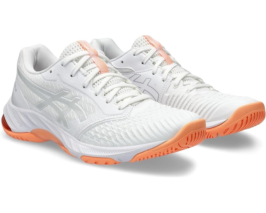 

Кроссовки ASICS Netburner Ballistic FF 3 Volleyball Shoe, цвет White/Glacier Grey