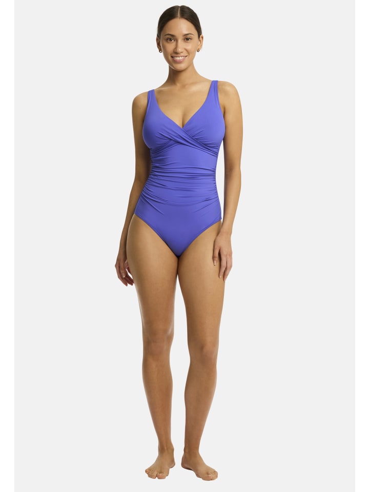 

Sea Level Цельный купальник Essentials Cross Front Multifit в цвете IRIS
