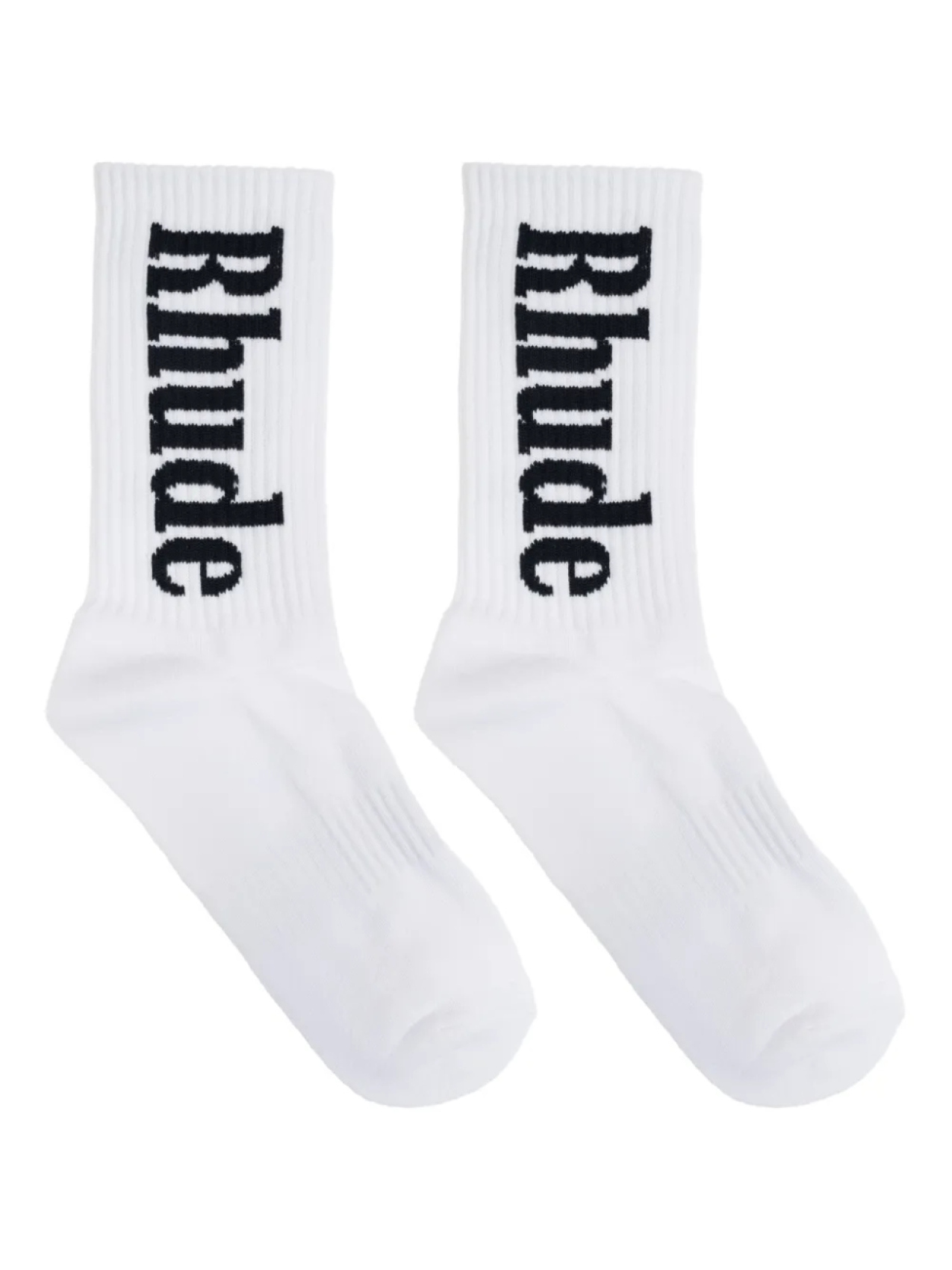 

Носки с логотипом RHUDE и интарсией, белый