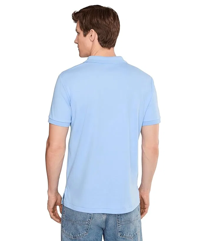 Поло Polo Ralph Lauren Custom Slim Fit Soft Cotton, Office Blue — фото 4
