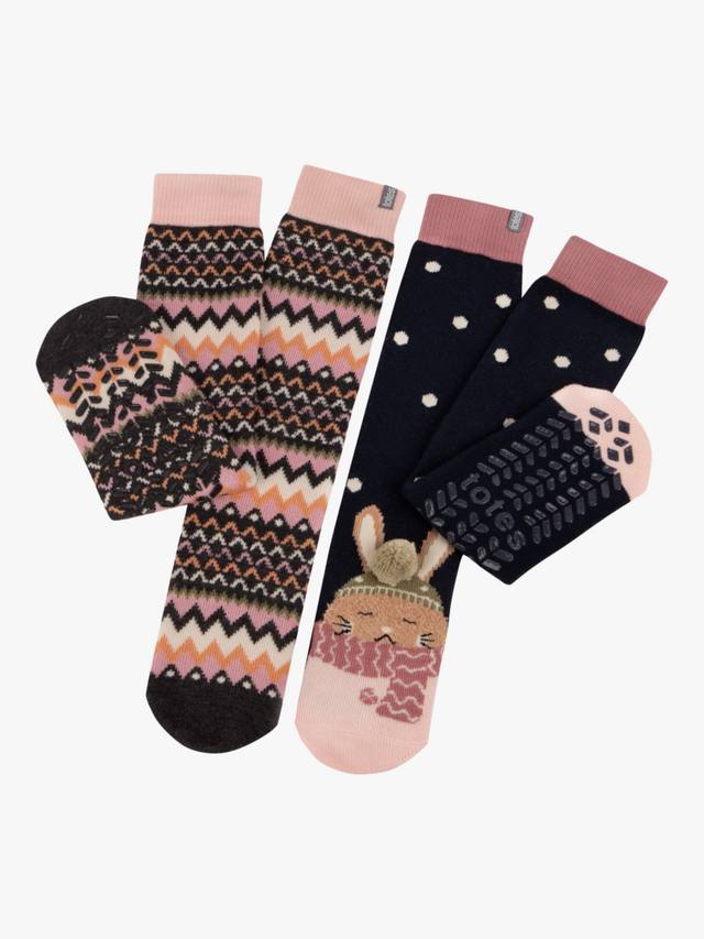 

Носки-тапочки totes, цвет Rabbit / Fairisle