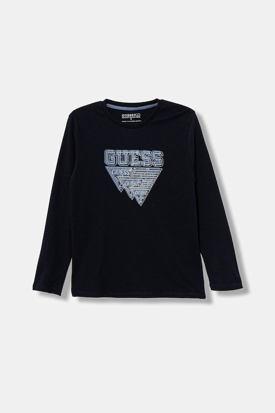 

Детская хлопковая водолазка Guess, темно-синий