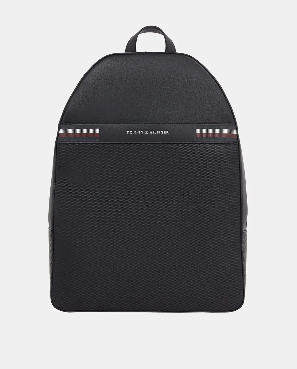 

Корпоративный рюкзак с миксом фактур Tommy Hilfiger, черный