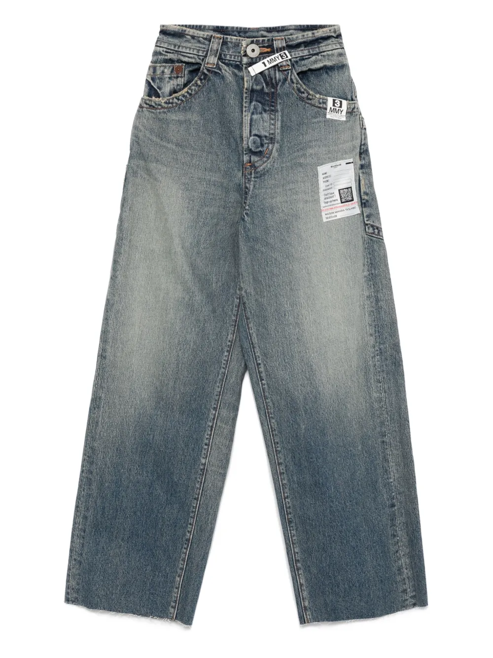 

Джинсы Amateur Sewn Like Wide с бахромой Maison Mihara Yasuhiro, синий