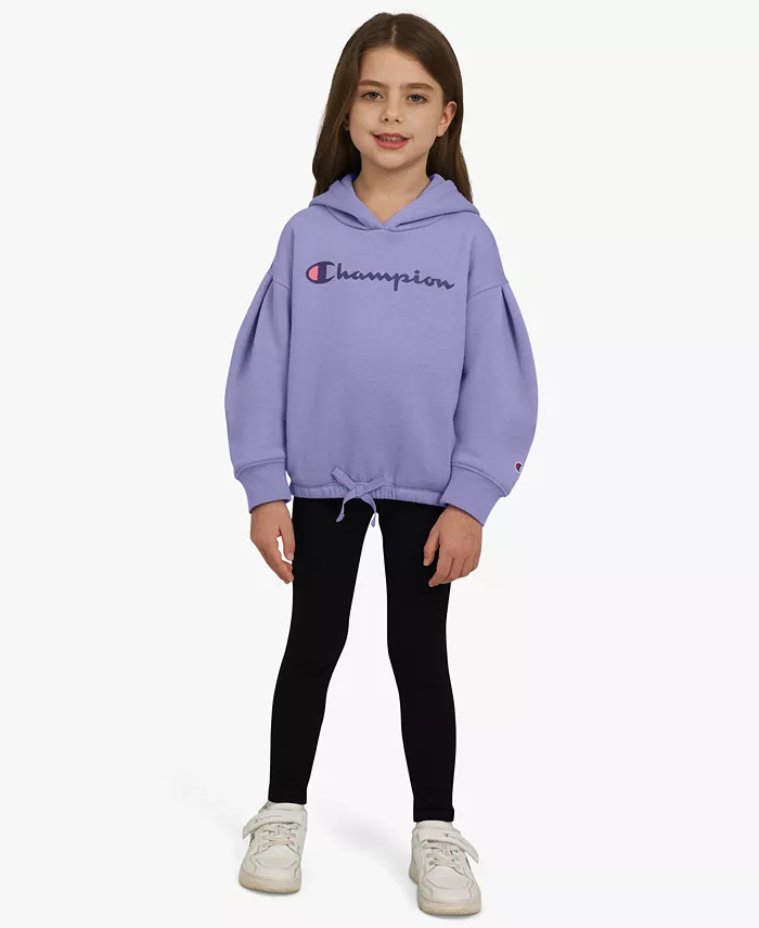 

Детский комплект для девочек 4T-6X: худи и леггинсы на резинке, 2 предмета Champion, мультиколор