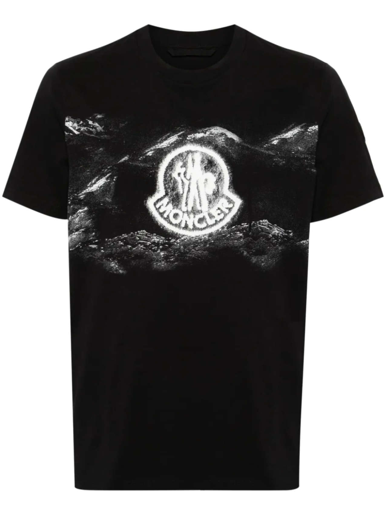

Moncler футболка с логотипом, черный