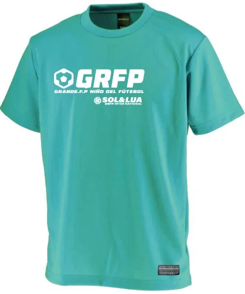 Детская футболка GRANDE FOOTBALL PRODUCTS из полиэстера с логотипом, мятная