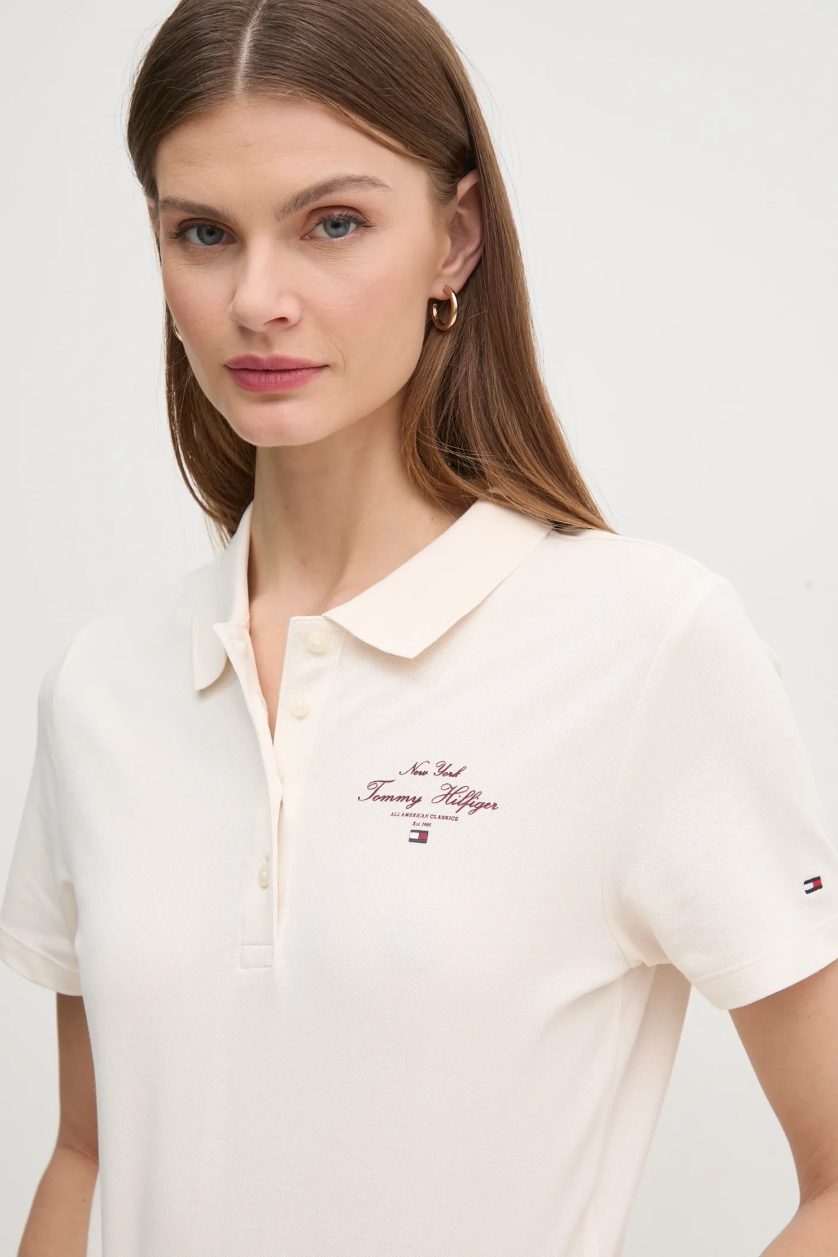 

Поло Tommy Hilfiger, бежевый