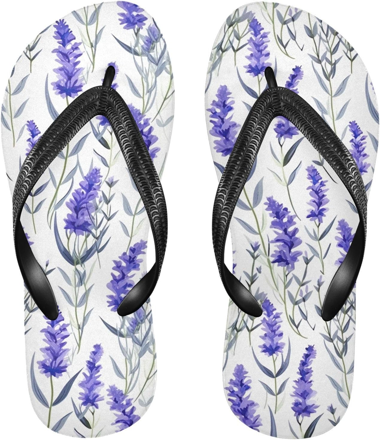 

Женские и мужские белые тонкие шлепанцы SPRIPORT с цветами лаванды, удобные повседневные сандалии на танкетке с нескользящей резиновой подошвой, для ванной, душа, летнего пляжа и прогулок