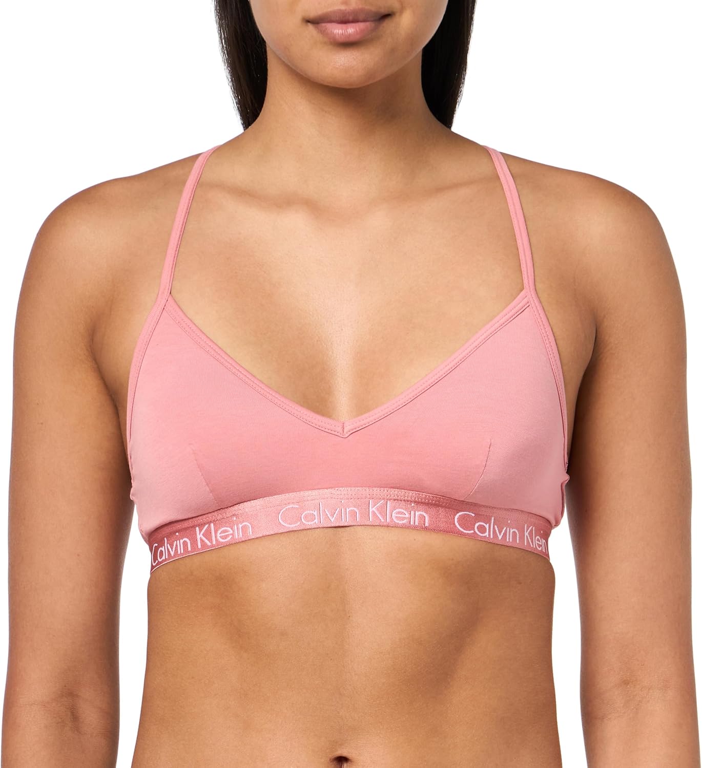 

Женский бюстгальтер-бралетт Calvin Klein Motive Cotton Lightly Linen Bralette, Brandied Apricot