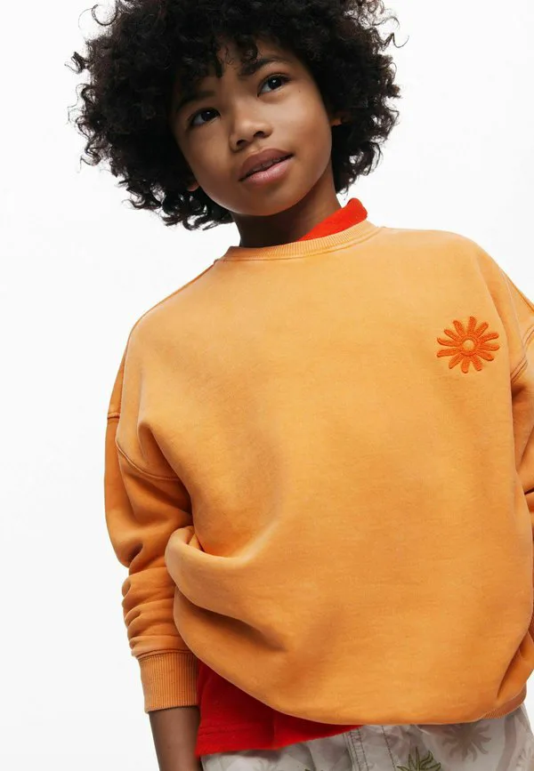 Толстовка с вышивкой в виде солнца Desigual, Orange — фото 2