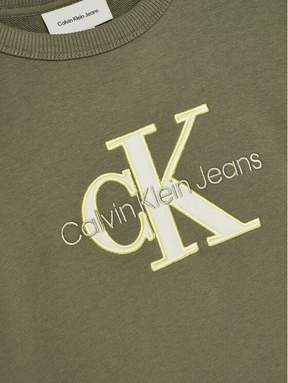 Толстовка свободного кроя Calvin Klein Jeans, зеленый — фото 3