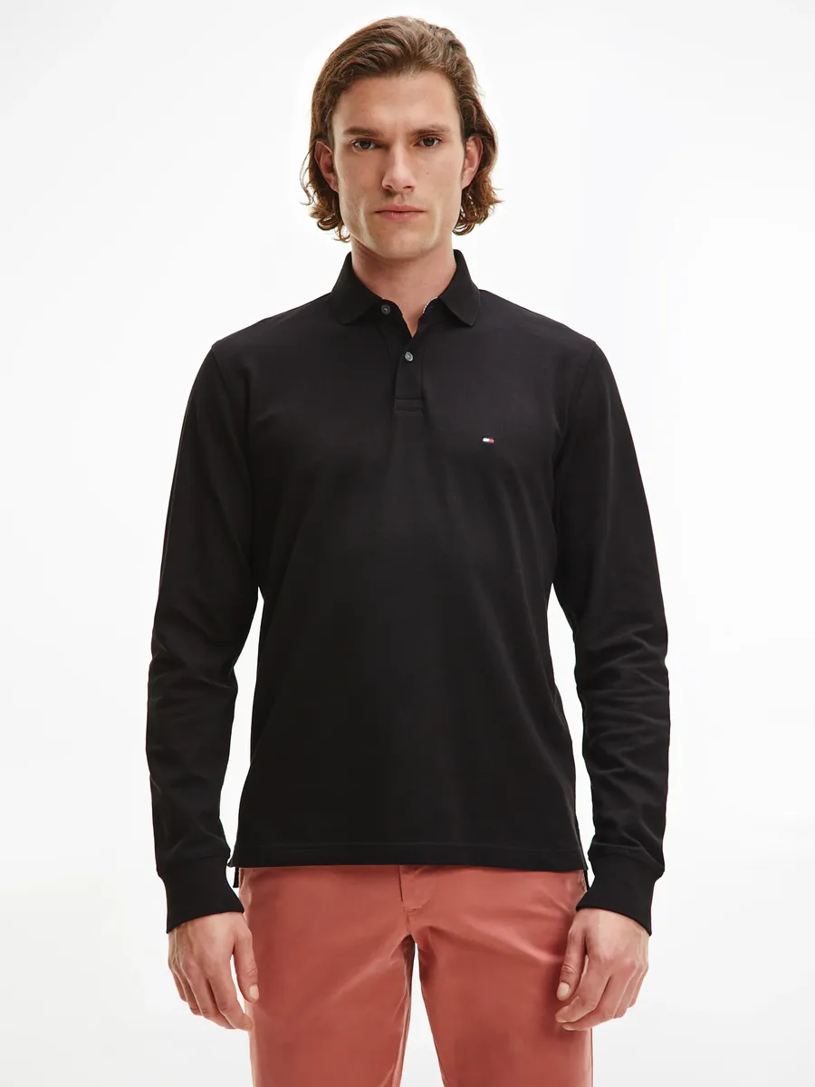 Рубашка-поло с длинными рукавами Tommy Hilfiger "1985 REGULAR LS POLO", черный — фото 2
