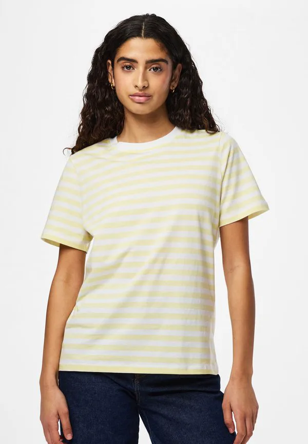 

Футболка с принтом в полоску pcria Pieces, French Vanilla Stripes/Bright White, Белый, Футболка с принтом в полоску pcria Pieces, French Vanilla Stripes/Bright White