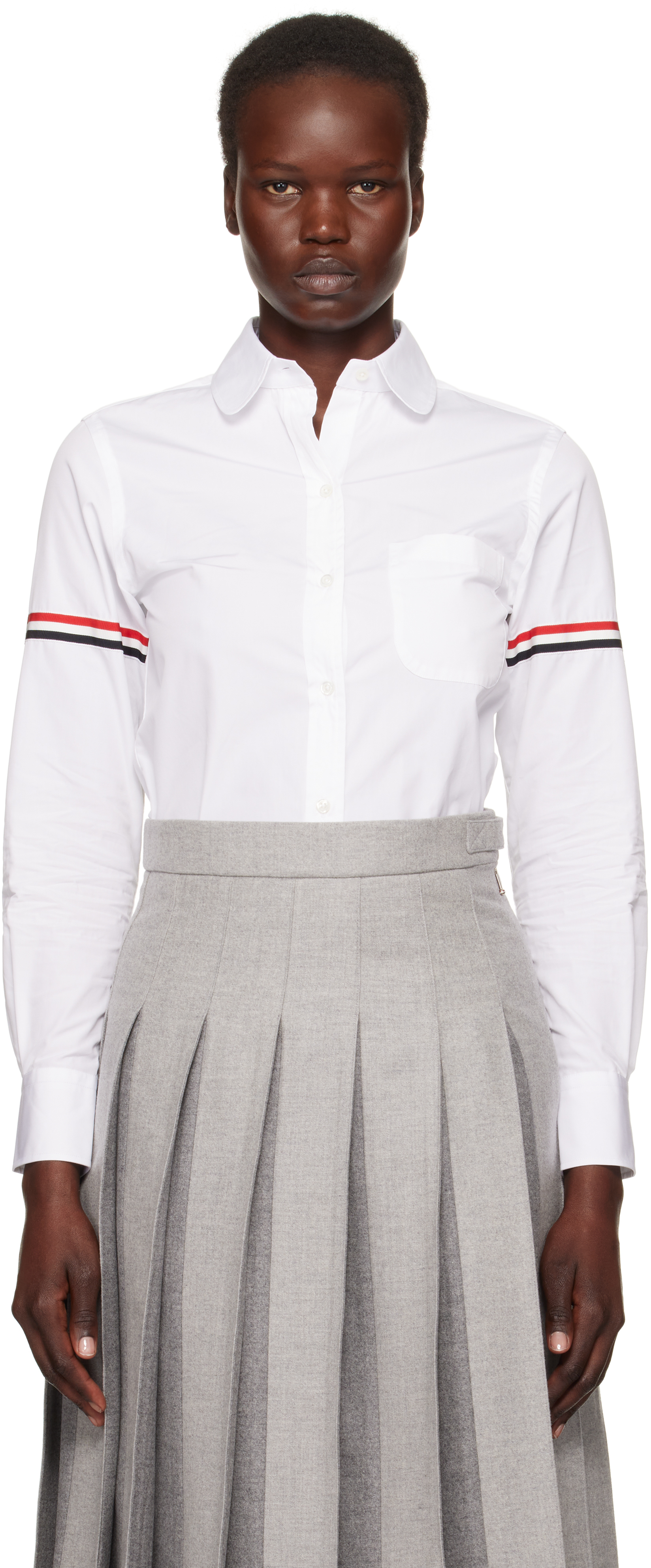 

Рубашка Oxford Classic с круглым воротником Thom Browne