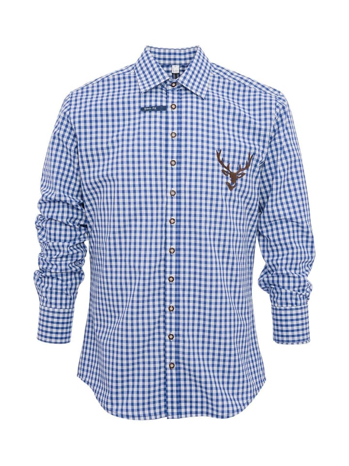 

Клетчатая рубашка 420060-2602 синего цвета OS-Trachten