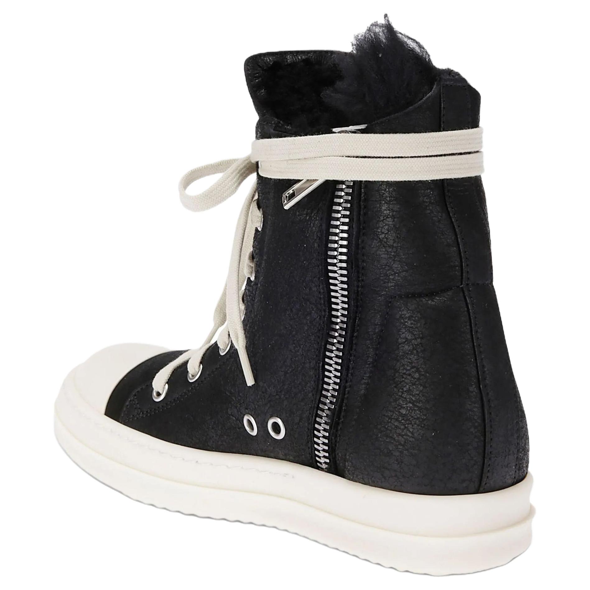 RICK OWENS Кроссовки RO Ramones High top для скейтбординга женские черные — фото 4