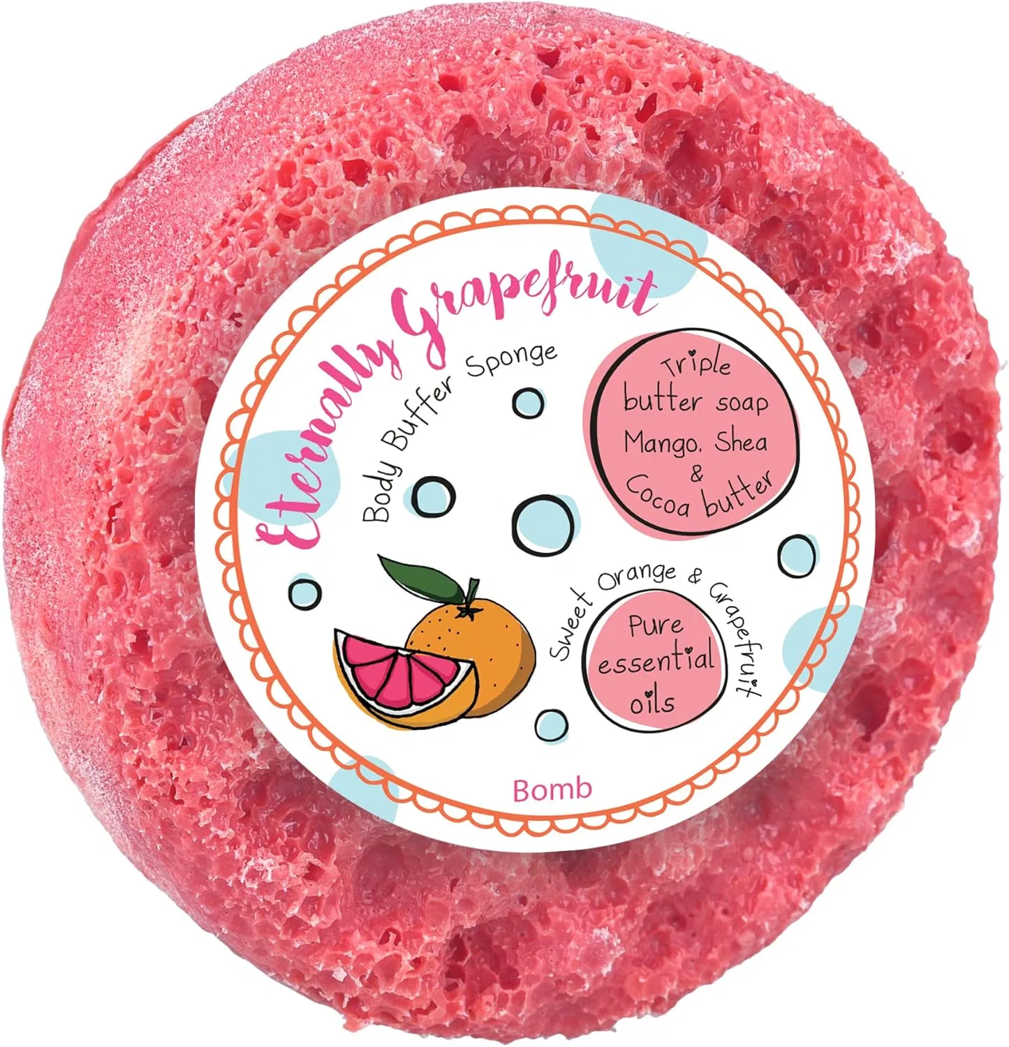 Губка-буфер для тела «Eternally Grapefruit» от Bomb Cosmetics Bomb Cosmetics