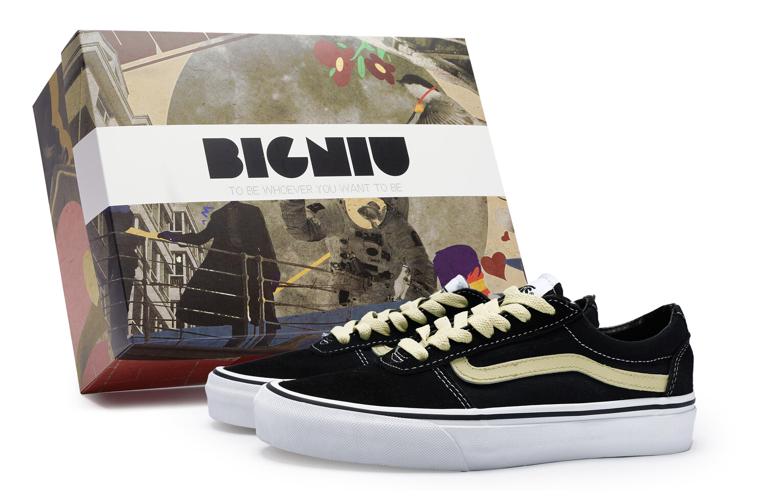 

Кроссовки Vans Ward Skateboarding Shoes Women's Low-top Beige, черный