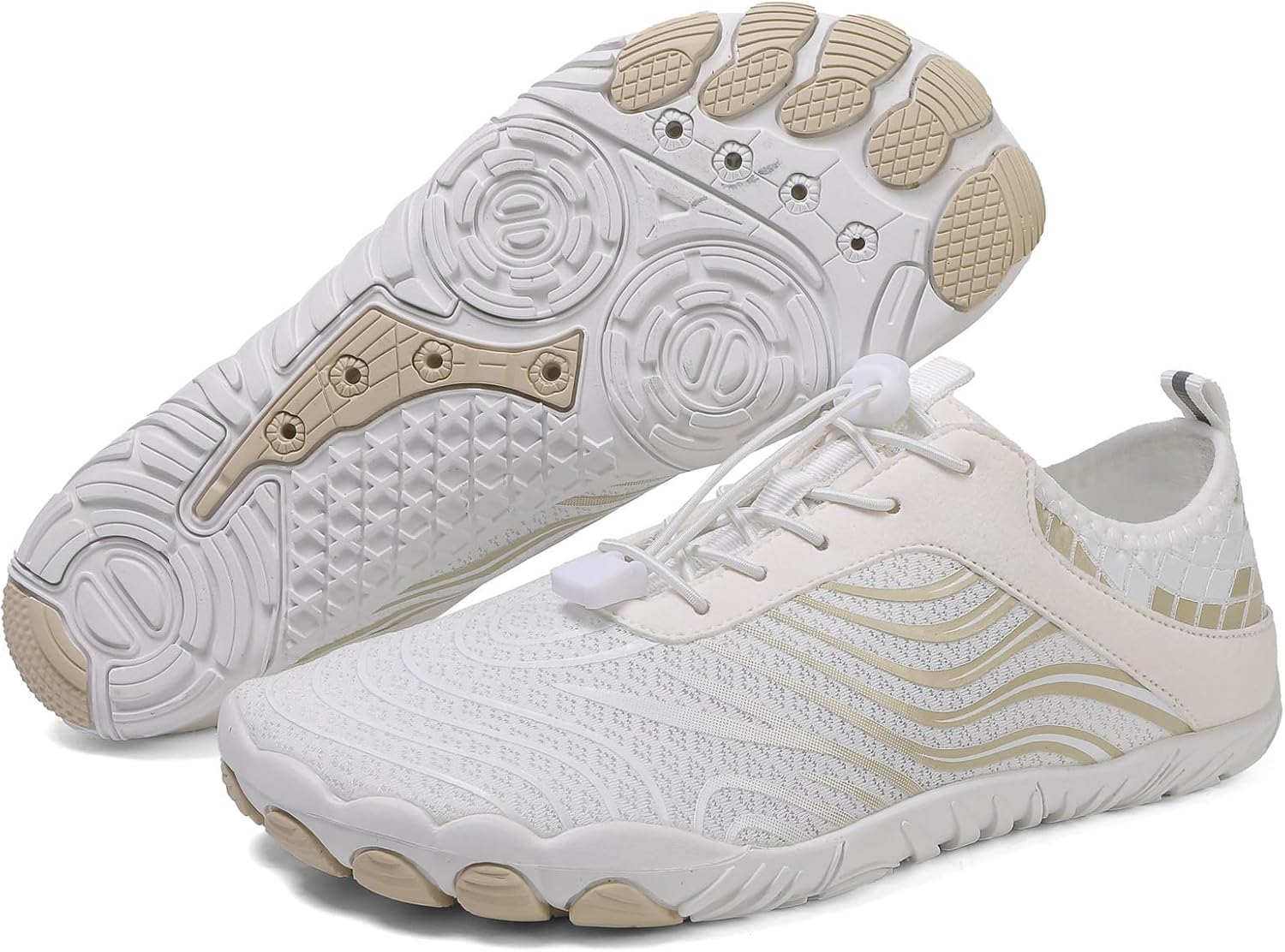 

Женские кроссовки Kubbon Hike Barefoot Shoes: здоровая, нескользящая, дышащая обувь для ходьбы, с широким носком, для воды, прогулок на открытом воздухе, бежевый