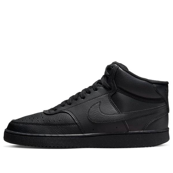 

Кроссовки court vision mid next nature 'triple black' Nike, черный
