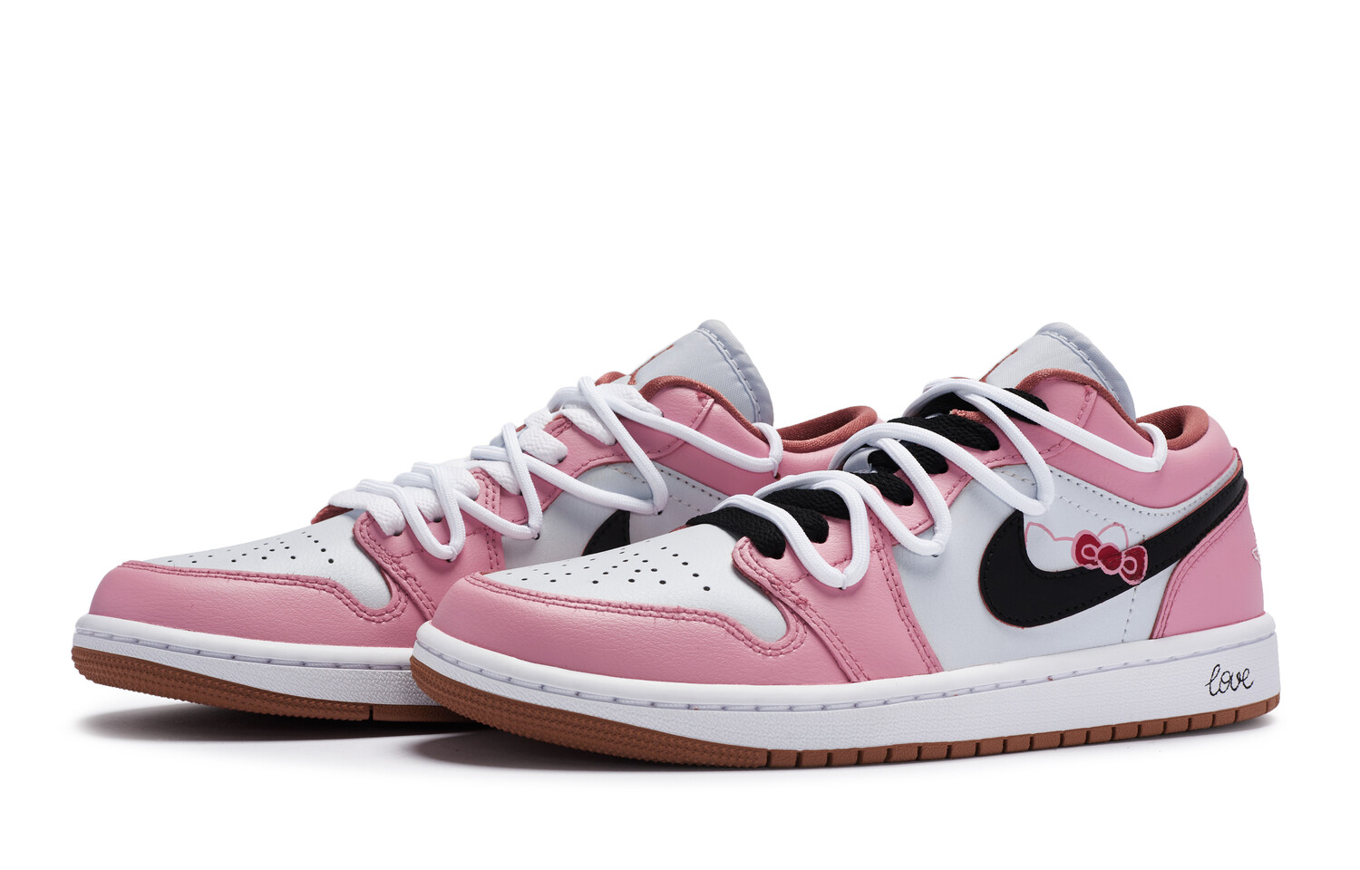 Кроссовки Air Jordan 1 Vintage Basketball Shoes Women's Low-top Black, черный — фото 3