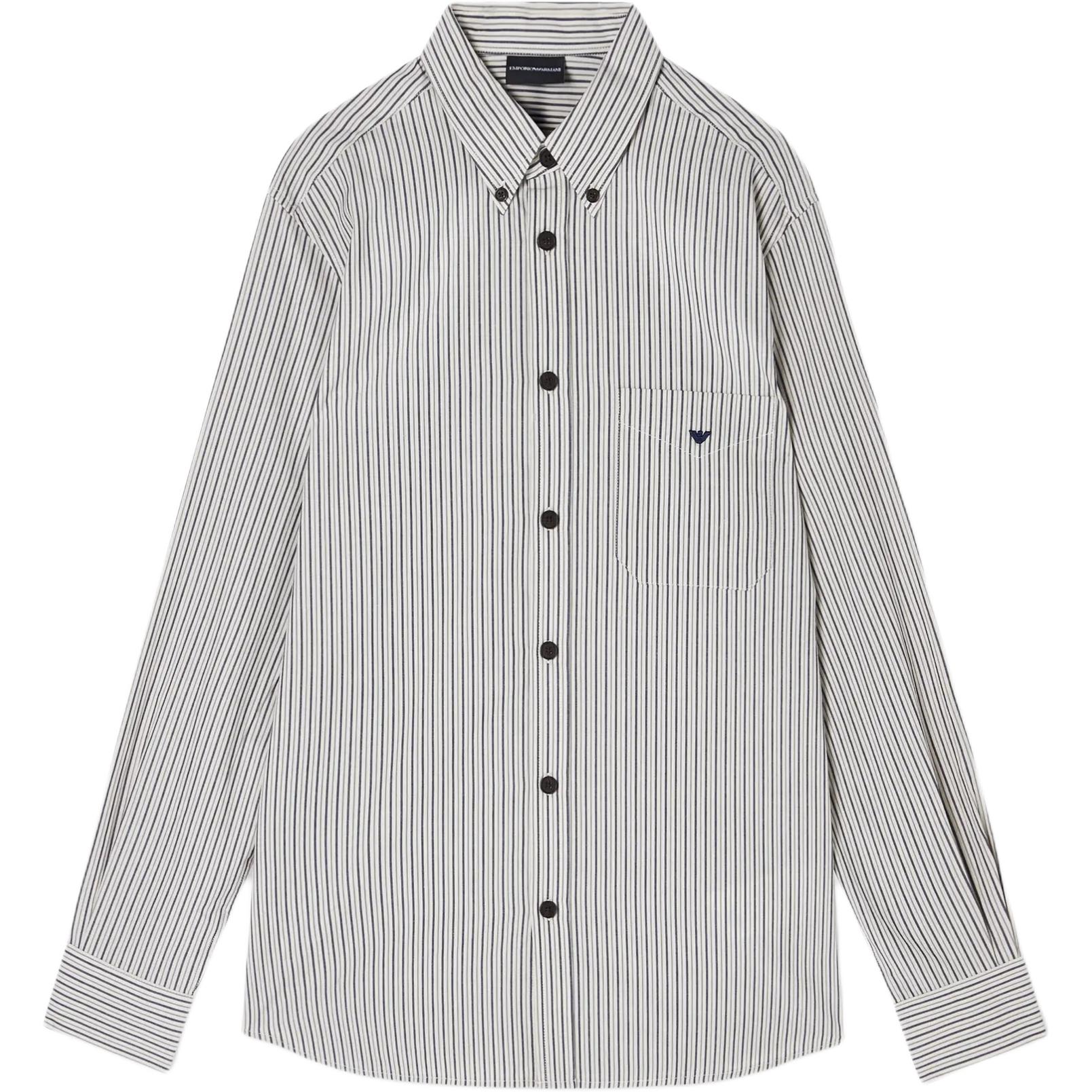 

Emporio Armani Мужская рубашка бежевого цвета с умеренным воротником