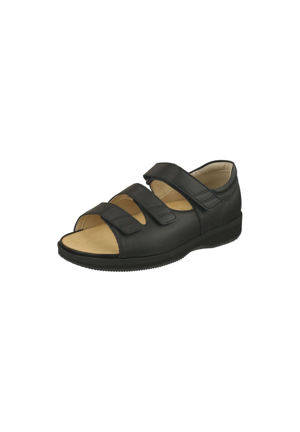 Сандалии Casablanca XL с регулируемыми ремешками на липучке Natural Feet, черный