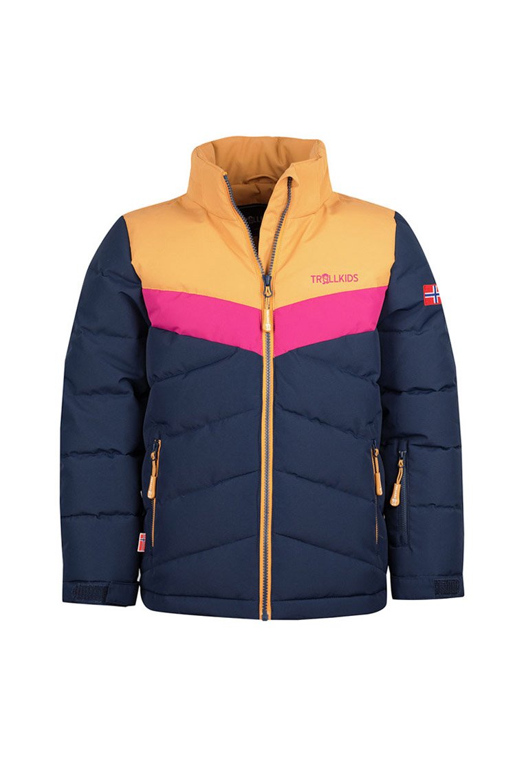 Зимняя куртка TROLLKIDS GRYLLEFJORD, Navy/Honey/Fireberry/Dark Blue — фото 3
