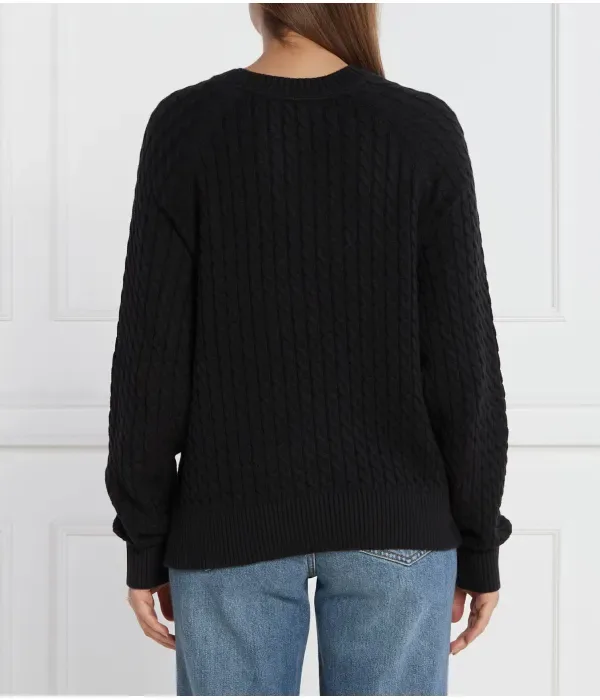 Мини-Свитер CO с кабельным подключением regular fit Tommy Hilfiger, черный — фото 4